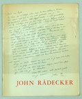  John Rädecker overzichtstentoonstelling auteur J.Q van Regteren Altena uitgegeven door Rijksakademie van Beeldende Kunsten Amsterdam 1966 Nederlandse tekst 