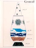  Foto van de originele ontwerptekening van Gisbert Weiss Duitsland voor de decoratie van de dekselvaas 100 Make-up no.96 uitgegeven door Alessi voor winkel-promotie doeleinden gedrukt op Kodak Professional paper 