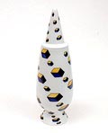  Alessandro Mendini covered vase 100 Make-up no.25 with decoration of Elizabeth Fritsch England from the limited series of 100 vases per decor for Alessi / made in Germany 1992 sold after aftersale 