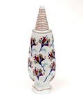  Alessandro Mendini dekselvaas 100 Make-up no.27 met decoratie van Giorgio Galli Italië en Beatrice Santiccioli Italië uit de gelimiteerde serie van 100 vazen per decor voor Alessi / made in Germany 1992 