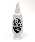 Alessandro Mendini covered vase 100 Make-up no.2 with decoration of Carla Accardi Italy from the limited series of 100 vases per decor for Alessi / made in Germany 1992 