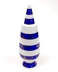  Alessandro Mendini dekselvaas 100 Make-up no.32 met decoratie van Michael Graves USA uit de gelimiteerde serie van 100 vazen per decor voor Alessi / made in Germany 1992 