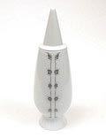  Alessandro Mendini dekselvaas 100 Make-up no.34 met decoratie van Jan Mohamed Hanif Kenia uit de gelimiteerde serie van 100 vazen per decor voor Alessi / made in Germany 1992 