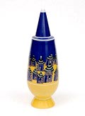 Alessandro Mendini dekselvaas 100 Make-up no.39 met decoratie van Aussi Jaffari Tanzania uit de gelimiteerde serie van 100 vazen per decor voor Alessi / made in Germany 1992 