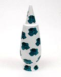  Alessandro Mendini dekselvaas 100 Make-up no.61 met decoratie van Alexandre Mocika België uit de gelimiteerde serie van 100 vazen per decor voor Alessi / made in Germany 1992 verkocht na de aftersale 