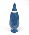  Alessandro Mendini dekselvaas 100 Make-up no.62 met decoratie van Paola Navone Italië uit de gelimiteerde serie van 100 vazen per decor voor Alessi / made in Germany 1992 