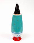  Alessandro Mendini dekselvaas 100 Make-up no.80 met decoratie van Philippe Starck Frankrijk uit de gelimiteerde serie van 100 vazen per decor voor Alessi / made in Germany 1992 