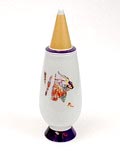  Alessandro Mendini dekselvaas 100 Make-up no.86 met decoratie van Maurizio Turchet Italië uit de gelimiteerde serie van 100 vazen per decor voor Alessi / made in Germany 1992 