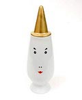  Alessandro Mendini dekselvaas 100 Make-up no.93 met decoratie van Mara Voce Brazilië uit de gelimiteerde serie van 100 vazen per decor voor Alessi / made in Germany 1992 