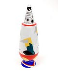  Alessandro Mendini dekselvaas 100 Make-up no.98 met decoratie van Y.A./Y.A Young Aspirations / Young Artists Brian McMillian / USA Lionel Milton / USA Daymein Persiey / USA uit de gelimiteerde serie van 100 vazen per decor voor Alessi / made in Germany 1992 