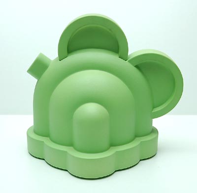  Theepot ontwerp Ettore Sottsass 1987 uitvoering Alessio Sarri voor Anthology Quartett / Italie 