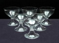 Bourgogne glasses 6x drinking service Cyrano design Gerard Muller Amsterdam / the Netherlands ca.1925 executed by Josephinenhütte Schreiberhau / Bohemia 