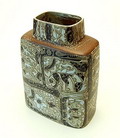 Vaas met decor Baca ontwerp Nils Thorsson ca.1970 uitvoering Royal Copenhagen / Denemarken 