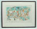  Litho in kleur Pour Jorn ontwerp Robert Matta 1911-2002 Chili Uit de map Pour Jorn 1976 