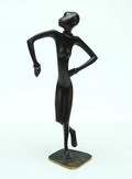  Bronze sculpture of female dancer with bracelets and necklace design executed by Hagenauer ca.1925 Vienna / Austria 