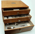  6-person silver plated dining service model no.688 design  Chr van der Hoef  1931 executed by  Gero   / the Netherlands  43-pieces in orginal wooden box  
