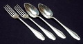  2 silver Art-Deco dining-couverts executed by Begeer 1928 / the Netherlands 