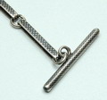  Zilveren horlogeketting met niello decoratie vermoedelijk gemaakt in Frankrijk ca.1920 sluiting is van onedel materiaal 