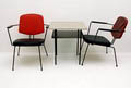 Two wire-chairs with side-table design  Rudolf Wolf  1955 executed by  Elsrijk  / the Netherlands  