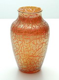  Vase in ice-glass technique shortly kept in cold water and immediately reheated and blown executed by Joh Loetz Witwe Bohemia 1900-'02 
