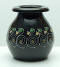  Earthenware vase with floral motives in relief executed by Keramische Werkstätten Herrsching München-/ Germany ca.1925 