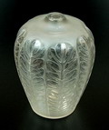 Glass vase with etched decoration of leaves  Tournai  design  R.Lalique  1924 executed by  Lalique  / France  