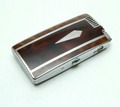 Ronson cigarette case/lighter two-tone tortoise shell and chrome art deco design USA ca.1940 