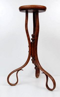  Gebogen beukenhouten pied-de-stalle uitvoering Fischel / Tsjecho-Slowakije ca.1930 