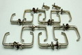  8 paar metalen vernikkelde deurkrukken en 2 sloten Nieuwe Zakelijkheid ca.1925 