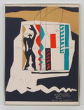  Kleurenlitho getiteld Modulor ontwerp en uitvoering Le Corbusier Charles Edouard Jeanneret 1887-1965 1956 Modulor was zijn eigen architectuur proportiesysteem uitgaande van de standaard menselijke lengte van 1829 mm 