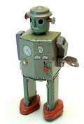  Blikken robot Atomic Robot Man Wordt beschouwd als de tweede speelgoed robot en de eerste mini robot Japan ca.1949 Body is gemaakt van blik armen zijn vervaardigd van een massieve metaal-legering 