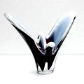  Vaas Coquille ontwerp Paul Kedelv ca.1955 uitvoering Flygsfors / Zweden 