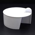  Witte melamine suikerpot met deksel Java ontwerp Enzo Mari 1969 uitvoering Danese Milano / Italy 