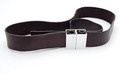  Leren Design riem met aluminium gesp ontwerp uitvoering Frans van Nieuwenborg Martijn Wegman in eigen beheer uitgevoerd Nederland 1970 