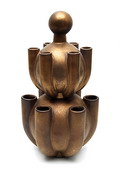  Bronskleurig geglazuurde 2-delige Multiple tulpentoren ontwerp Jan van der Vaart 1995 uitgevoerd in 1999 