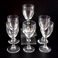  Portglazen 6x van servies J ontwerp K.P.C.de Bazel 1917-'18 uitvoering Glasfabriek Leerdam 
