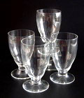 Bier bekers 4x grootste maat van de bekers van servies J ontwerp K.P.C.de Bazel 1917-'18 uitvoering Glasfabriek Leerdam 