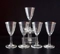  Likeurglazen 5X van servies D ontwerp K.P.C.de Bazel 1917 uitvoering Glasfabriek Leerdam 