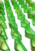  Annagroene persglazen bouwstenen 40x ontwerp H.P.Berlage 1927 uitvoering Glasfabriek Leerdam voor Vera Lux 