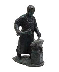  Gegoten bronzen beeld Smid gelimiteerde uitgave van 12 exemplaren ontwerp uitvoering Frank Letterie / Nederland 1993 