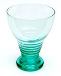  Meerblauw mostglas ontwerp A.D.Copier 1928 uitvoering Glasfabriek Leerdam 