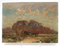  Olieverfschilderij op houtpaneel ontwerp uitvoering Albert Terken Sydney 1919 - Bossière 1992 Albert Terken was schilder aquarellist tekenaar en graficus en vanaf 1930 actief in België 