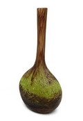  In Jade techniek uitgevoerde glazen Berluze vaas ontwerp uitvoering Daum ca.1910 Nancy / Frankrijk 