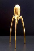  Vergulde aluminium citruspers Juicy Salif Gd ontwerp Phillipe Starck 1990 uitvoering Alessi / Italie 2000 Limited Edition in originele verpakking 