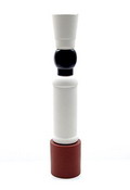  Limited Edition aardewerk dekselvaas 014/299 opgebouwd uit losse delen ontwerp Natalie du Pasquier 2004 uitvoering Bitossi Montelupe Italy 