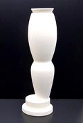  Limited Edition aardewerk dekselvaas 009/299 opgebouwd uit losse delen ontwerp Georg Sowden 2004 uitvoering Bitossi Montelupe Italy 