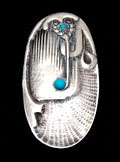  Geciseleerde zilveren Amsterdamse School broche met cabuchon geslepen turkooizen ontwerp toegeschreven aan Fons Reggers uitvoering toegeschr Gebr.Reggers Amsterdam 1924-'35 