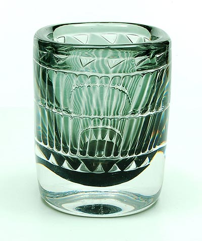 Heavy glass Ariel vase design Ingeborg Lundin 1961 executed by Orrefors / Sweden 