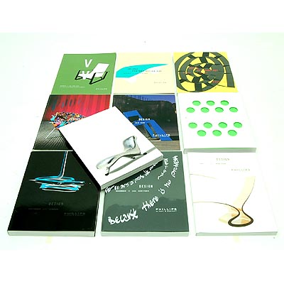  Design catalogues 10x auctionhouse Phillips de Pury Company from the period December 2005 till June 2009 Londen New York with sold price lists 