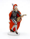 Polychrome glazed porcelain sculpture Bajazzo design Karl Himmelstoss 1917 executed by Rosenthal Selb / Germany 1917-'22 